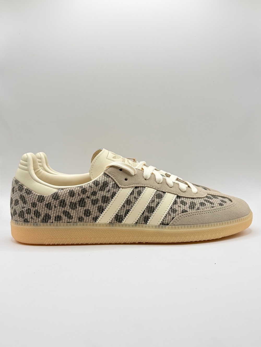 Adidas Samba OG Sneakers Size 12 Men/13 Women Khaki Cream White with Leopard